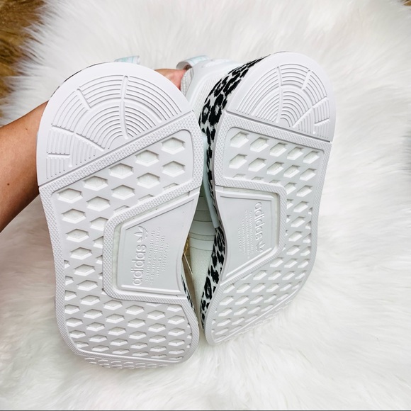 Adidas NMD R1 White Black Leopard Women's Shoes - Picture 5 of 6